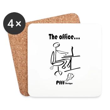 Le bureau PFFF - Dessous de verre (lot de 4) - blanc - Devant