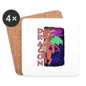 Cute Dragon - Coasters (set of 4) - white - Front