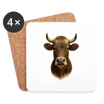 La plus belle vache - Dessous de verre (lot de 4) - blanc - Devant