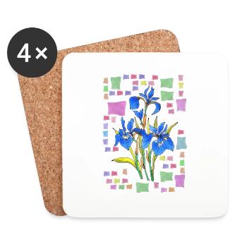 Flowers - Coasters (set of 4) - white - Front