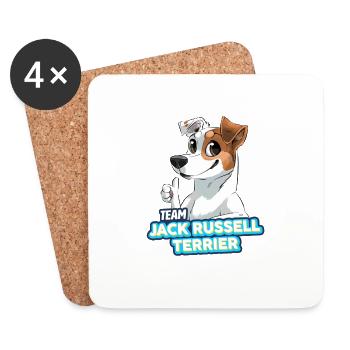 TEAM Jack Russell Terrier - Rehkitz 2 - Untersetzer (4er-Set) - Weiß - Vorne