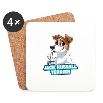 TEAM Jack Russell Terrier - Fauve - Dessous de verre (lot de 4) - blanc - Devant