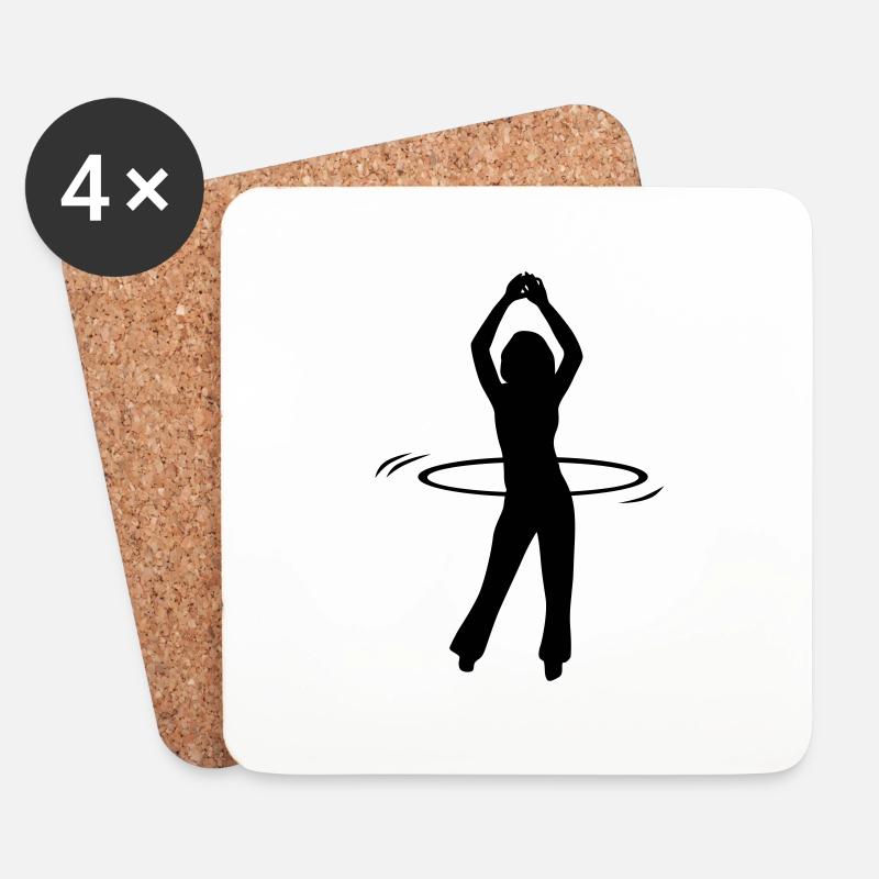 hulahoop - Untersetzer (4er-Set) - Weiß
