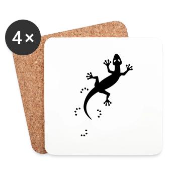gecko_1 - Untersetzer (4er-Set) - Weiß - Vorne