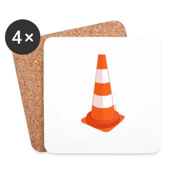 Plot - Dessous de verre (lot de 4) - blanc - Devant