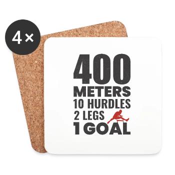 Hurdles Hurdling Hurdler Running Runner Athletes - Coasters (set of 4) - white - Front