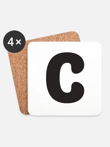 C - Untersetzer (4er-Set) - Weiß