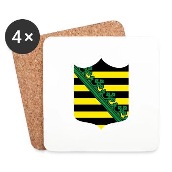 Sachsen - Untersetzer (4er-Set) - Weiß - Vorne