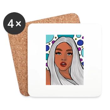 express yourself - Coasters (set of 4) - white - Front