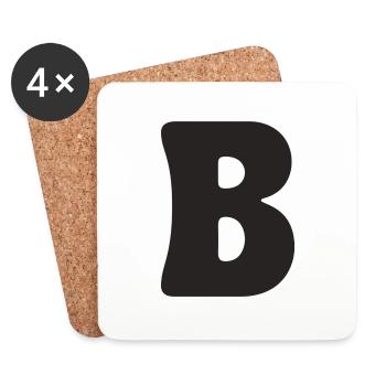 B - Untersetzer (4er-Set) - Weiß - Vorne