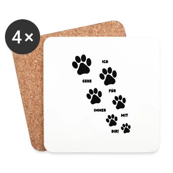 Dog Forever - Coasters (set of 4) - white - Front