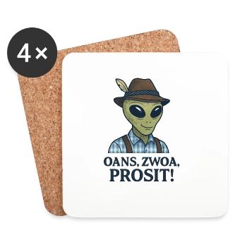 Alien - Untersetzer (4er-Set) - Weiß - Vorne