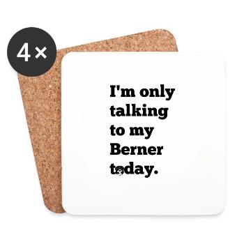 Bernese Mountain Dog - Coasters (set of 4) - white - Front