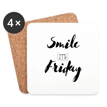 Smile It's Friday - Coasters (set of 4) - white - Front