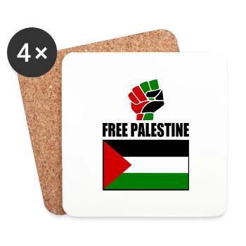 Free palestine - Untersetzer (4er-Set) - Weiß - Vorne