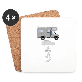 Evolution Camper - Untersetzer (4er-Set) - Weiß - Vorne