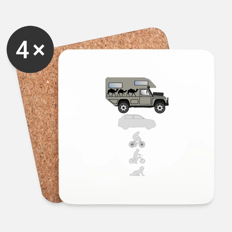 Evolution Offroad Camper - Untersetzer (4er-Set) - Weiß