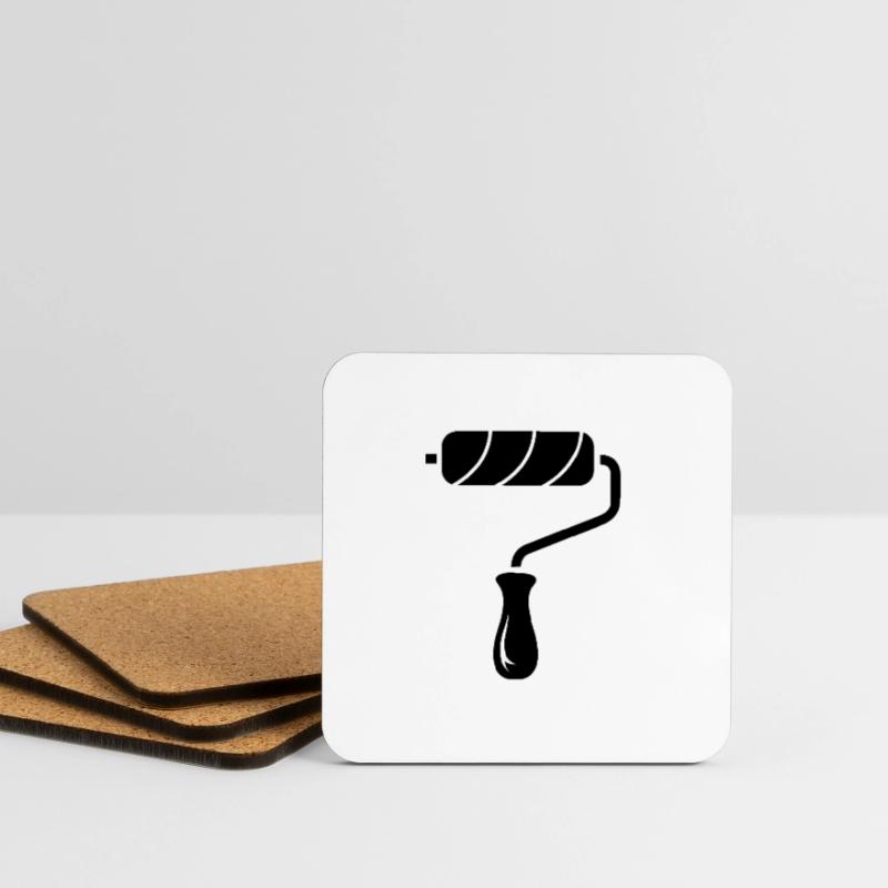Painter Roll Painter Master Painter Symbol icon Roll Coasters (set of 4)