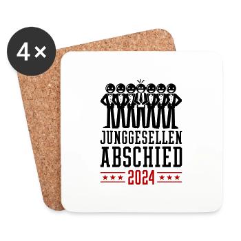 Bachelor Party 2024 Bachelor Party - Coasters (set of 4) - white - Front