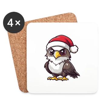 Aigle Noël Noël - Dessous de verre (lot de 4) - blanc - Devant
