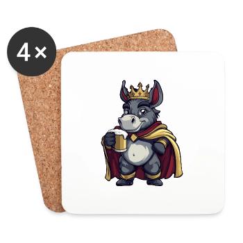 Donkey Beer Funny - Coasters (set of 4) - white - Front