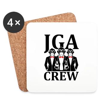Junggesellen Crew JGA - Untersetzer (4er-Set) - Weiß - Vorne