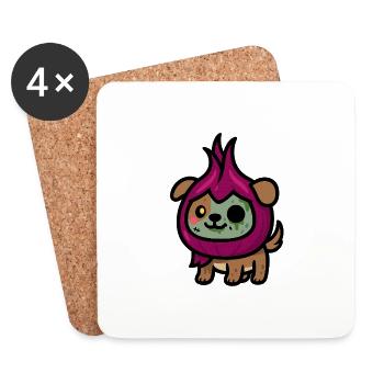 Zombion - Untersetzer (4er-Set) - Weiß - Vorne