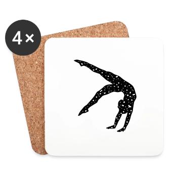 Gymnastics, Gymnast Galaxy - Coasters (set of 4) - white - Front