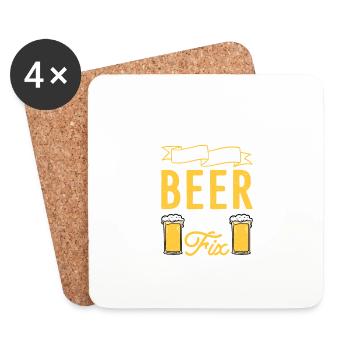 Beer Can't Fix - Untersetzer (4er-Set) - Weiß - Vorne
