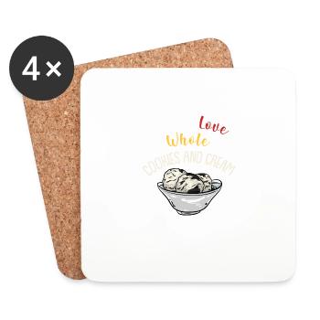 Cookies And Cream Ice Cream - Untersetzer (4er-Set) - Weiß - Vorne