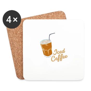 Iced Coffee Obsessed - Untersetzer (4er-Set) - Weiß - Vorne