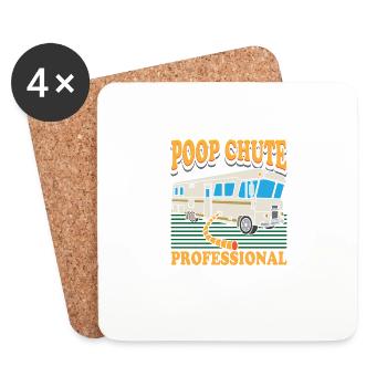 Poop Chute - Untersetzer (4er-Set) - Weiß - Vorne