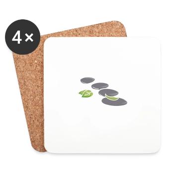 Badass Yogi - Untersetzer (4er-Set) - Weiß - Vorne
