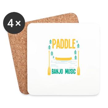Paddle Faster I Hear Banjo Music - Untersetzer (4er-Set) - Weiß - Vorne