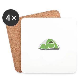This Is Grandpa's Camping - Untersetzer (4er-Set) - Weiß - Vorne