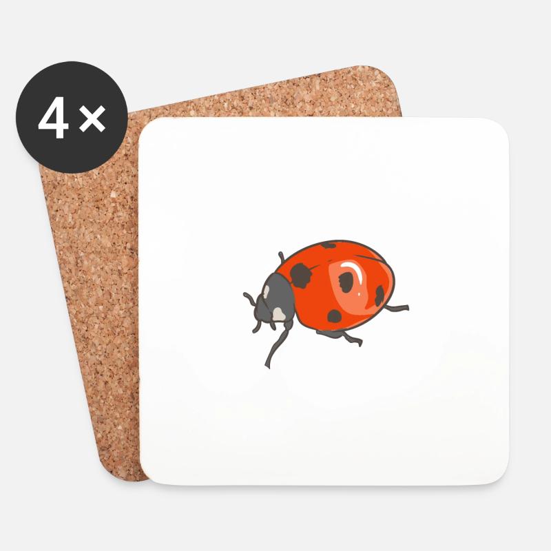 Team Ladybug - Untersetzer (4er-Set) - Weiß