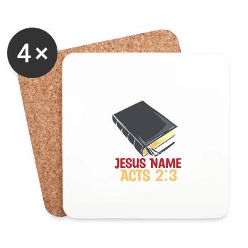 Baptized In Jesus - Untersetzer (4er-Set) - Weiß - Vorne