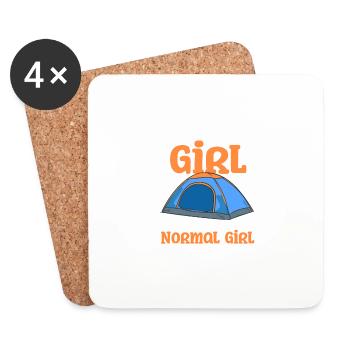 I'm A Camping Girl - Untersetzer (4er-Set) - Weiß - Vorne