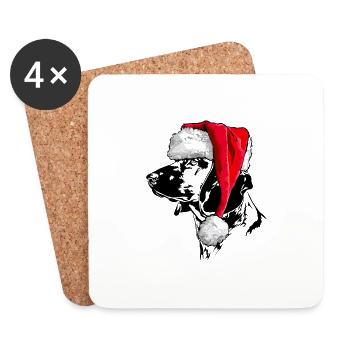 Santa BAVARIAN MOUNTAIN SWEAT DOG Noël - Dessous de verre (lot de 4) - blanc - Devant