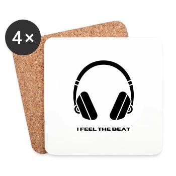 I FEEL THE BEAT - Coasters (set of 4) - white - Front
