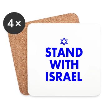 Stand with israel - Untersetzer (4er-Set) - Weiß - Vorne