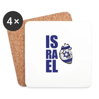 Israel - Untersetzer (4er-Set) - Weiß - Vorne