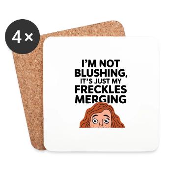 Red Hair Redheaded Irish Freckles Ginger Redhead - Coasters (set of 4) - white - Front