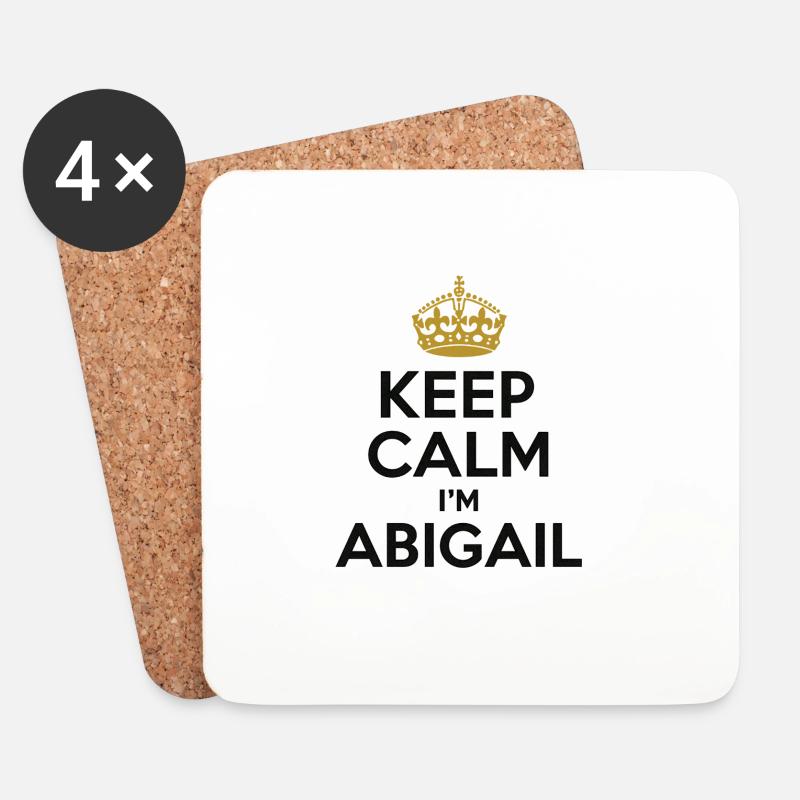 Keep Calm i-m Abigail - Untersetzer (4er-Set) - Weiß