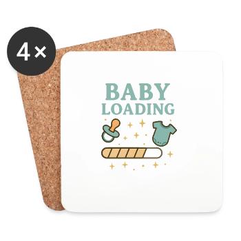 Baby loading - Coasters (set of 4) - white - Front