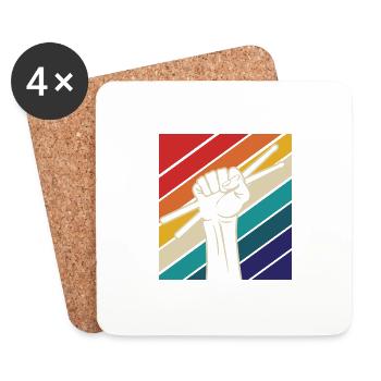 Drums, Drum, Music, Instrument - Coasters (set of 4) - white - Front