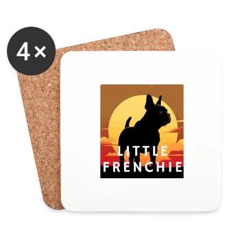 Little Frenchie - Untersetzer (4er-Set) - Weiß - Vorne