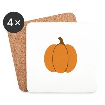 Pumpkin illustration for autumn fashion - Coasters (set of 4) - white - Front