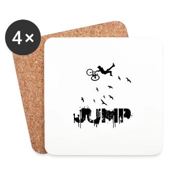 SAUT DE DESCENTE - Dessous de verre (lot de 4) - blanc - Devant