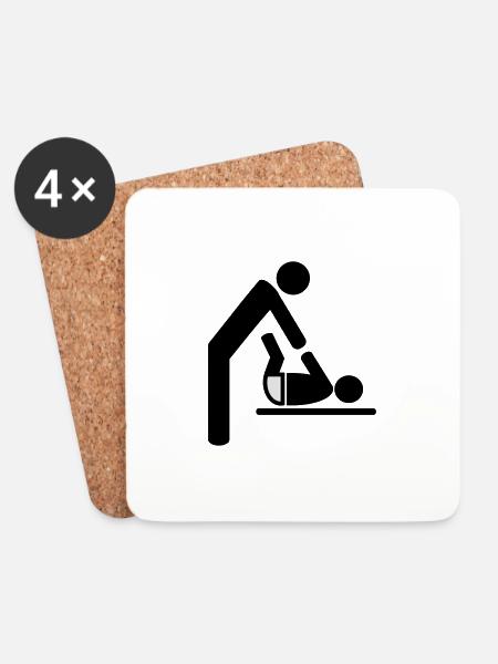 baby - Untersetzer (4er-Set) - Weiß